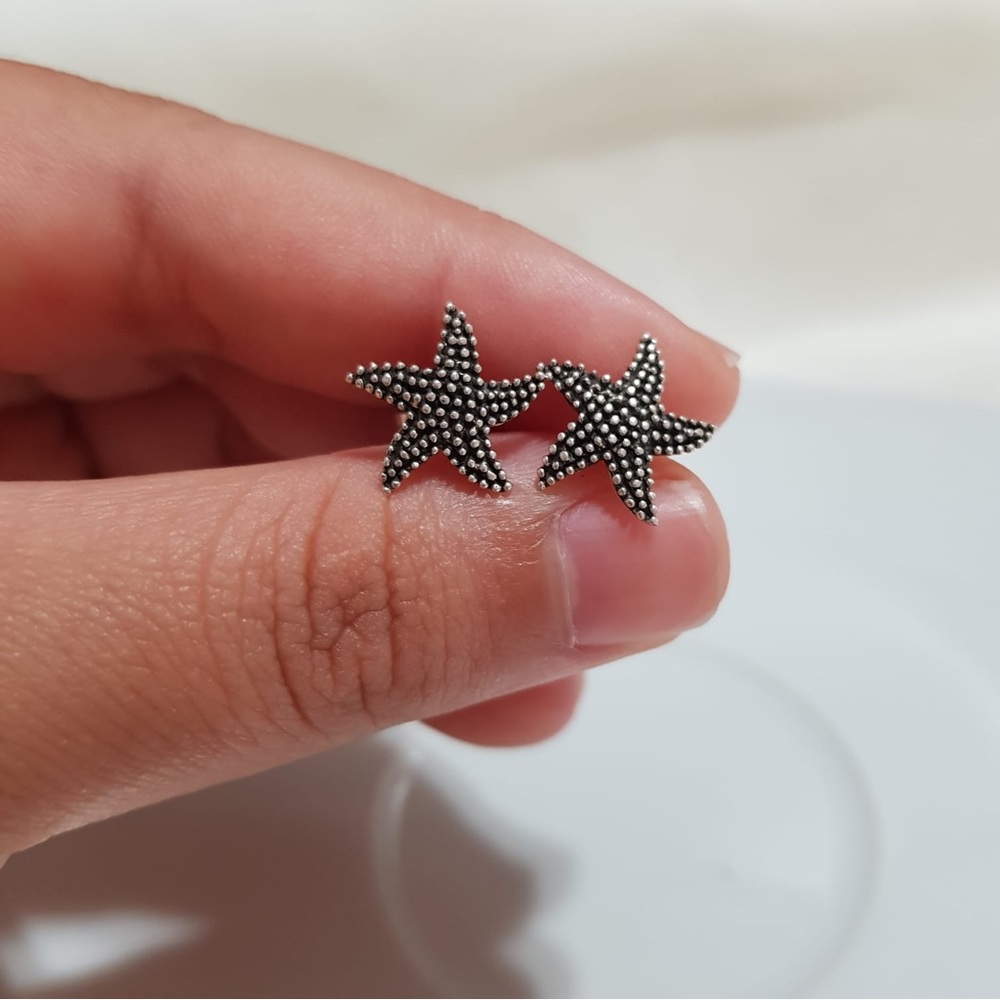 Starfish | Sterling silver 925 earrings.